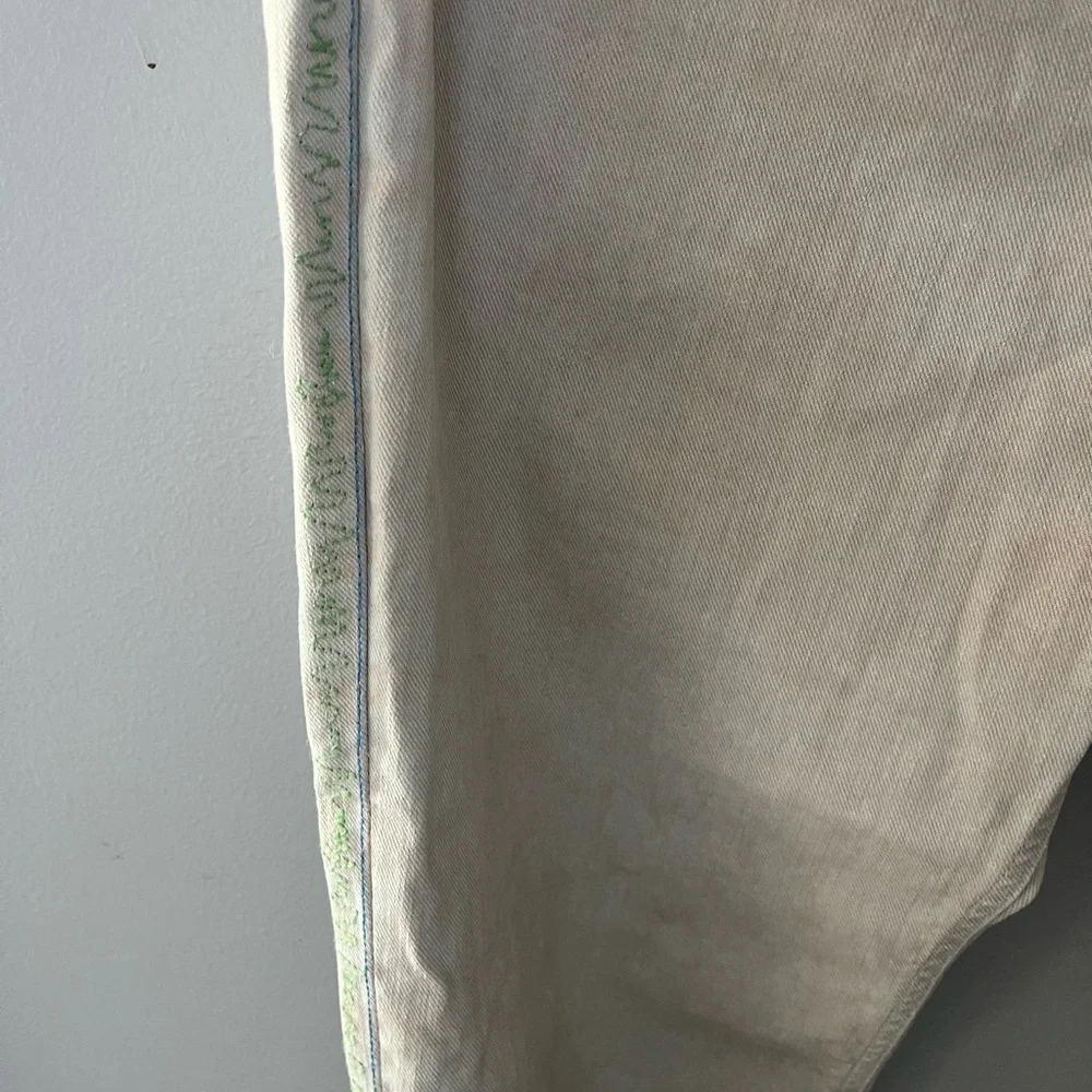 CHANEL Multicolor Embroidered Denim Jeans, Size 44 (Women) P40487V29445